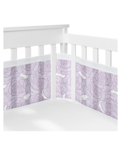 Forro de Cuna de Malla Sweet Jojo Designs Rosa Floral 2 Piezas