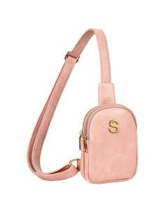 Bolsa Cruzada Personalizada Freesya Rosa Bebé 18x13.5 cm