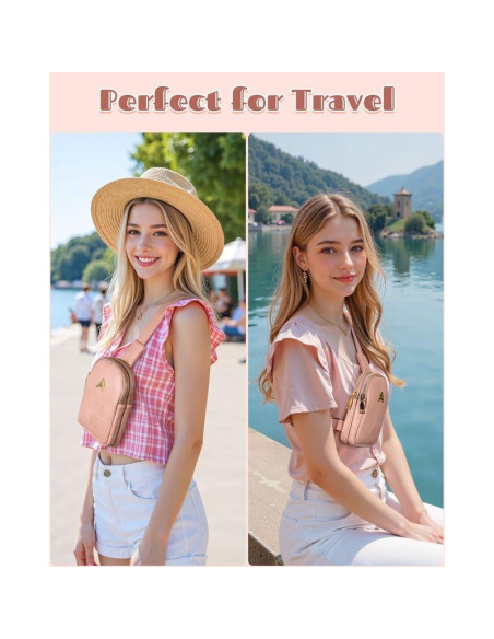 Bolsa Cruzada Personalizada Freesya Rosa Bebé 18x13.5 cm