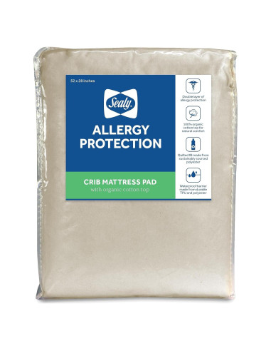 Protector de Colchón Impermeable Sealy Baby 132x71 cm Algodón Orgánico