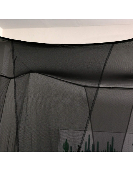 Cortinas de Cama con Dosel Mengersi Negro 80x40x80 cm para Twin