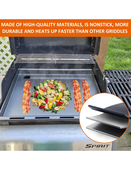 Insert de Plancha BBQ-PLUS para Parrillas Weber Spirit 200