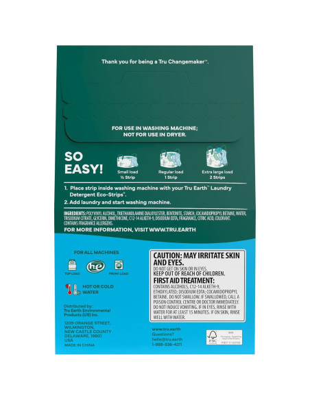 Hojas Suavizante de Tela Tru Earth 50 Unidades Lino Fresco