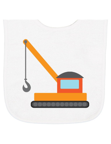 Babero de Toalla de Felpa Inktastic para Bebés - Grúa de Construcción