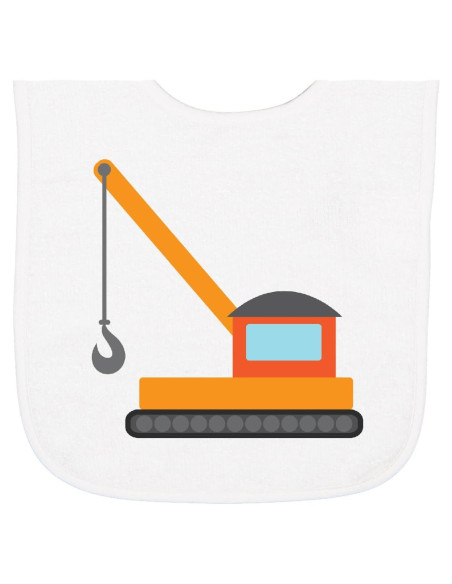 Babero de Toalla de Felpa Inktastic para Bebés - Grúa de Construcción