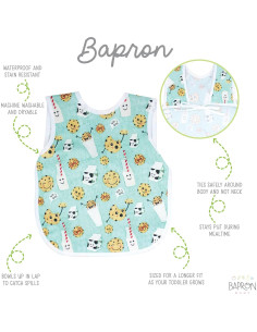 Babero BapronBaby Galletas y Leche - Preescolar 3-5 años 2