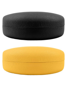 Pack de 2 Estuches Duros para Gafas de Sol - Negro y Amarillo