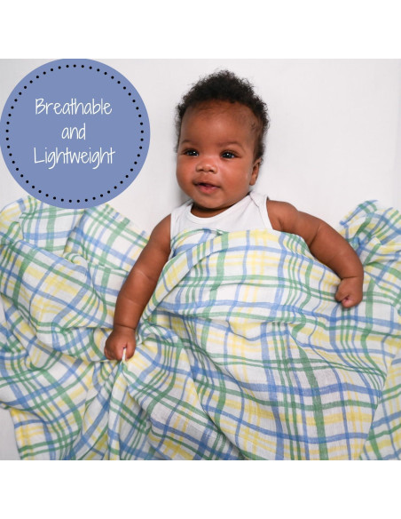 Manta de Envolver LollyBanks 100% Algodón 119x119 cm Cuadros