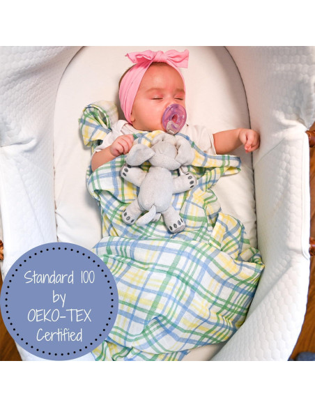 Manta de Envolver LollyBanks 100% Algodón 119x119 cm Cuadros