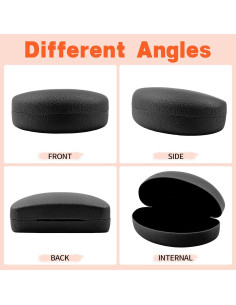 Pack de 2 Estuches Duros para Gafas de Sol - Negro y Amarillo 2