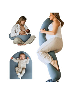 Almohada de Embarazo Cuddobaby 5-en-1 Refrigerante Azul