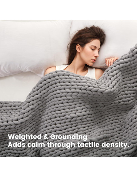 Manta con Peso SLEEP ZONE 101.6x127 cm Algodón Gris 2.88 kg