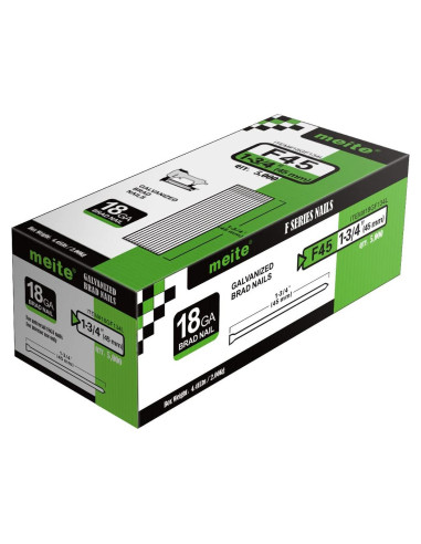Clavos Brad Galvanizados Meite 18GA 4.45cm 5000 Unidades
