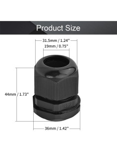 Conectores Ajustables Fielect PG21 5Pcs A Prueba de Agua 16-21mm 2
