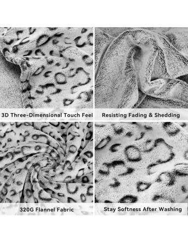 Manta Suave ZHIKU Leopardo Negro 100x130 cm Forro Polar