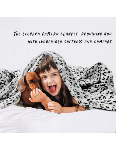 Manta Suave ZHIKU Leopardo Negro 100x130 cm Forro Polar