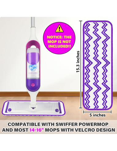 Paños de Mopa Reutilizables ILAVCLEAN 6 Unidades Microfibra