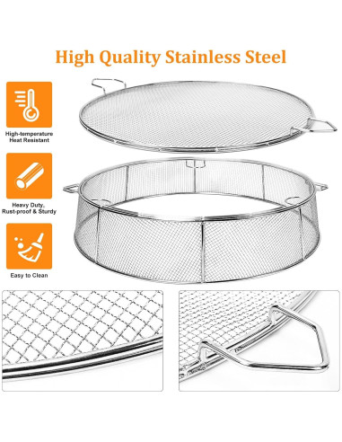 Cubierta de Protección para Hoguera Uniflasy 49.53 cm Acero Inoxidable