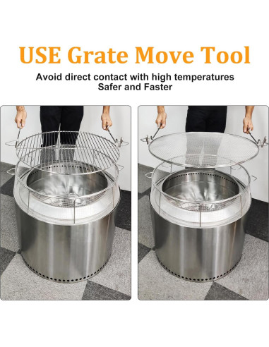 Cubierta de Protección para Hoguera Uniflasy 49.53 cm Acero Inoxidable