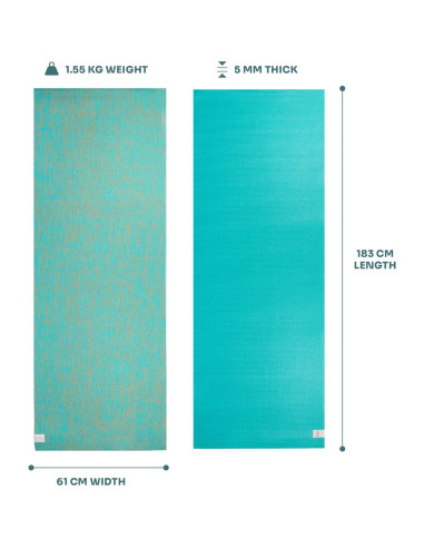 Alfombrilla de Yoga Myga de Yute Ecológica 183x61 cm 5 mm