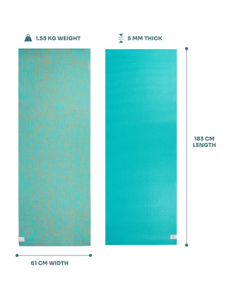 Alfombrilla de Yoga Myga de Yute Ecológica 183x61 cm 5 mm