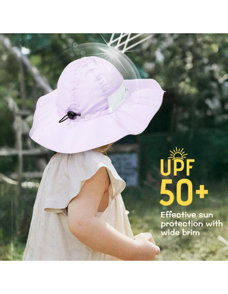 Sombrero de Sol Zando para Bebés UPF 50+ Color Púrpura Claro