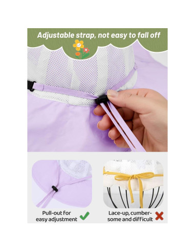 Sombrero de Sol Zando para Bebés UPF 50+ Color Púrpura Claro