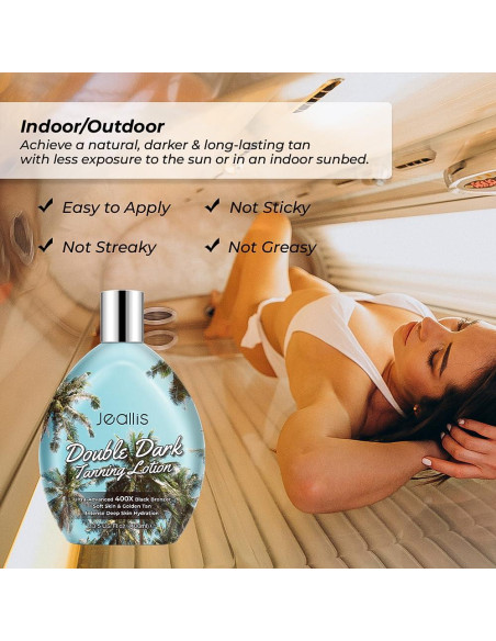 Loción bronceadora oscura Jeallis 382.7g para cama bronceado