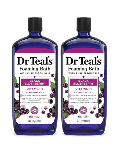 Baño Espumoso Dr Teal's 1008 ml + Remojo Sal Epsom 1.36 kg