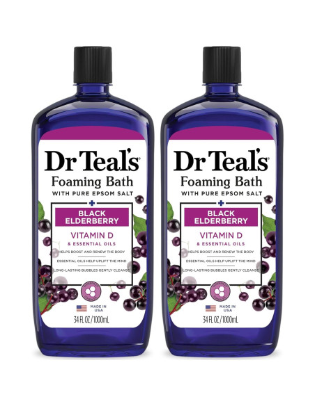 Baño Espumoso Dr Teal's 1008 ml + Remojo Sal Epsom 1.36 kg