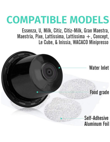 Cápsulas Reutilizables de Espresso CAPMESSO - 100 Piezas