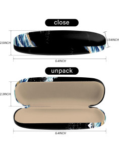 Estuche para Gafas Duro M37 Ola Azul con Paño de Limpieza 2