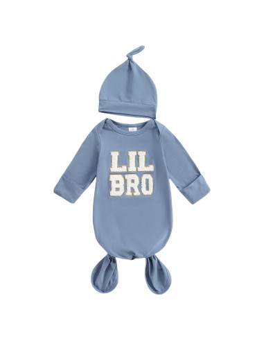 Merqwadd Gown Knotted Romper Bebé 0-3 Meses Salida Hospital