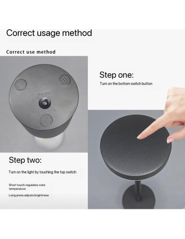 Juego de Lámparas de Mesa Inalámbricas XIH 2 Piezas LED 5000mAh