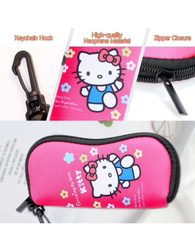 Estuche Kawaii para Gafas PERFECTSIGHT Rosa Neopreno