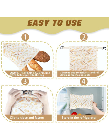 2 Bolsas de Pan de Cera de Abeja HelixTrim 43 cm Reutilizables