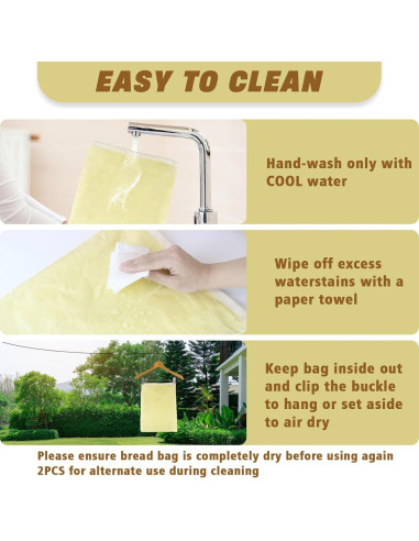 2 Bolsas de Pan de Cera de Abeja HelixTrim 43 cm Reutilizables