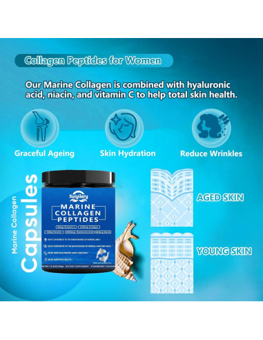 Polvo de Colágeno Marino Suiyilary 300g - Salud Piel, Cabello y Uñas