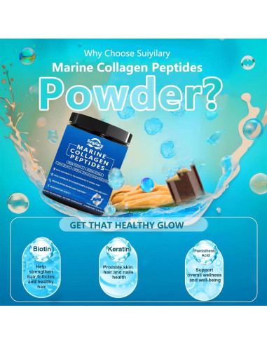 Polvo de Colágeno Marino Suiyilary 300g - Salud Piel, Cabello y Uñas