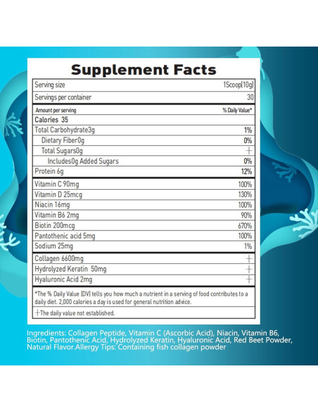 Polvo de Colágeno Marino Suiyilary 300g - Salud Piel, Cabello y Uñas