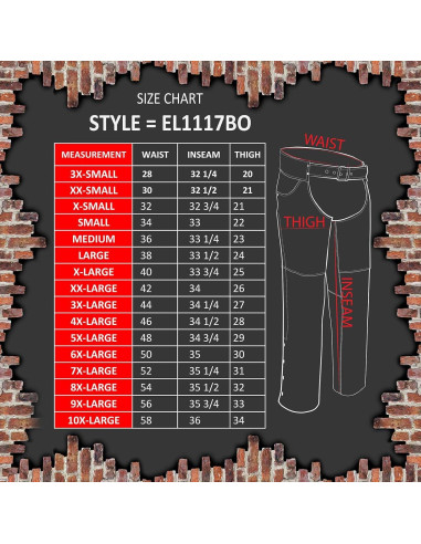 Pantalones de Cuero Real Event EL1117BO Negros 6X para Motociclistas