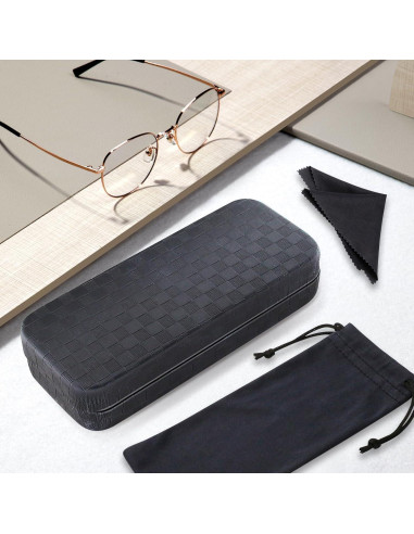 Estuche Duro para Gafas WG2024-02 con Paño de Limpieza