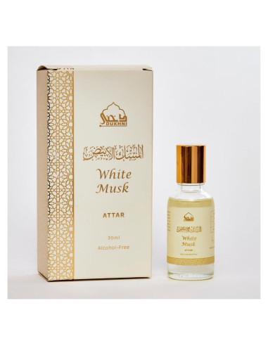 Aceite de Perfume Attar Dukhni Musk Blanco 30ml Unisex