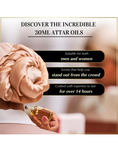 Aceite de Perfume Attar Dukhni Musk Blanco 30ml Unisex