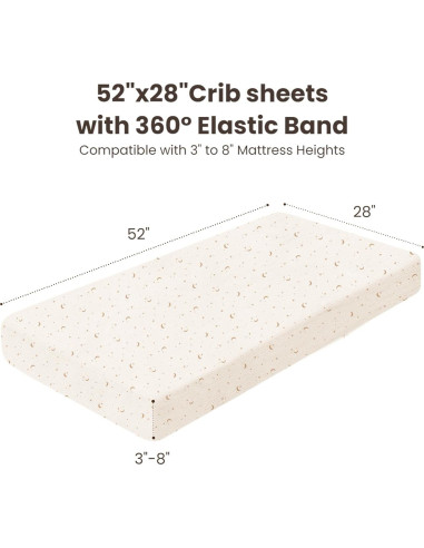 Sábanas de Muselina Konssy para Cuna Estándar 2 Piezas