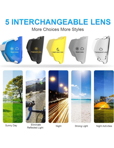 Gafas de Ciclismo X-TIGER 5 Lentes UV400 Polarizadas