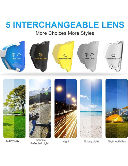 Gafas de Ciclismo X-TIGER 5 Lentes UV400 Polarizadas Gafas de Ciclismo X-TIGER 5 Lentes UV400 Polarizadas