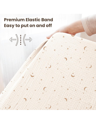 Sábanas de Muselina Konssy para Cuna Estándar 2 Piezas