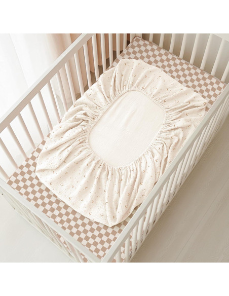 Sábanas de Muselina Konssy para Cuna Estándar 2 Piezas