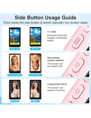 Pantalla Selfie LuliLi para iPhone y Android 4K, Brillo Ajustable